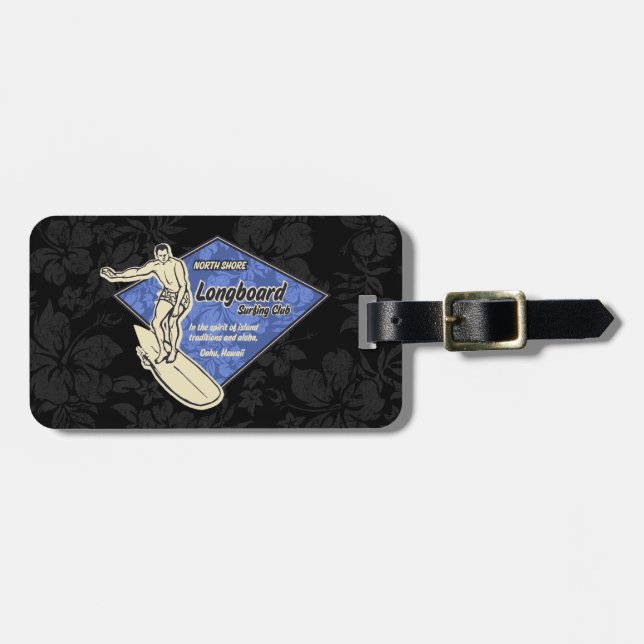 Etiqueta Para Maletas Club Surfing Diamond Hawaii (Frente Horizontal)