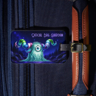 Etiqueta Para Maletas Clyde – El Monstruo Curioso de Ojos Grandes