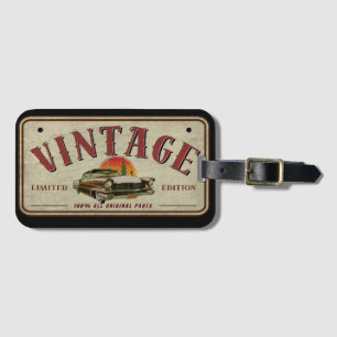 Etiqueta Para Maletas Coche Clásico Vintage Edición Limitada Piezas Orig