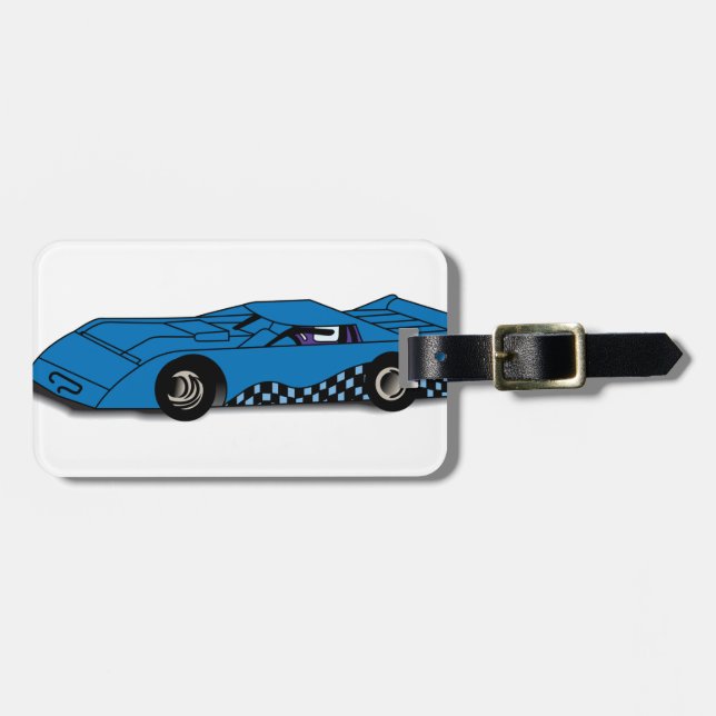 Etiqueta Para Maletas Coche de carreras (Frente Horizontal)