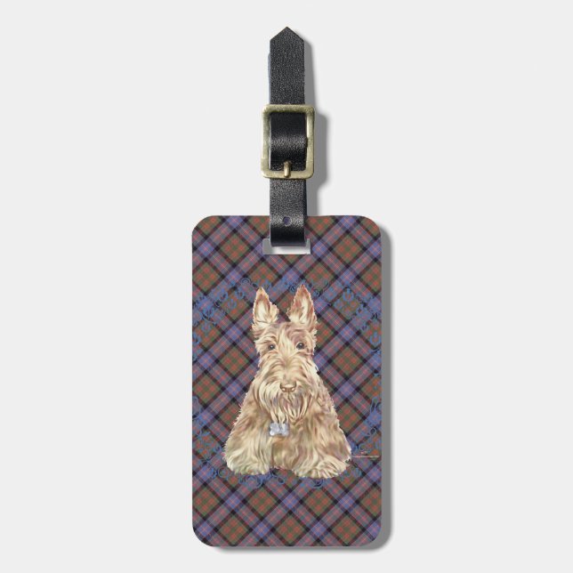 Etiqueta Para Maletas Cochran Tartan Scottie (Frente Vertical)