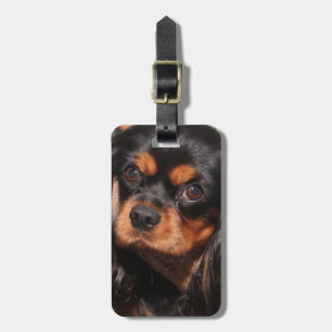 ETIQUETA PARA MALETAS COCINA NEGRA Y TAN CAV KING CHARLES SPANIEL ETIQUE