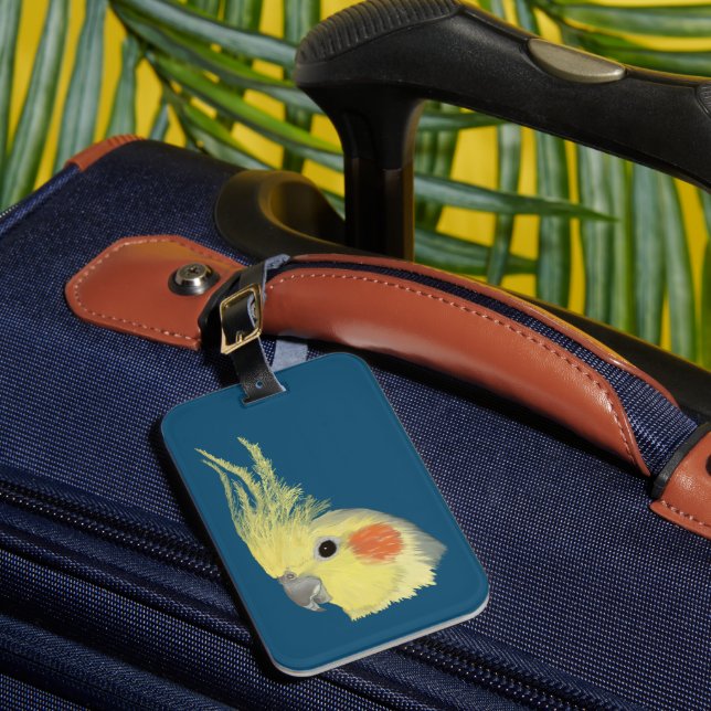 Etiqueta Para Maletas Cockatiel (Anverso In situ 1)