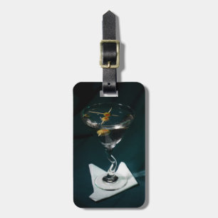 Etiqueta Para Maletas Cóctel alcohólico verde azulado Martini