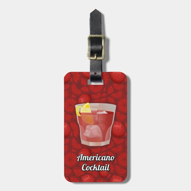 Etiqueta Para Maletas Cóctel americano (Frente Vertical)