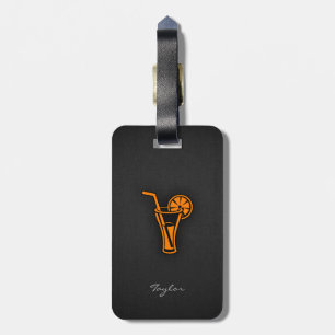 Etiqueta Para Maletas Cóctel naranja