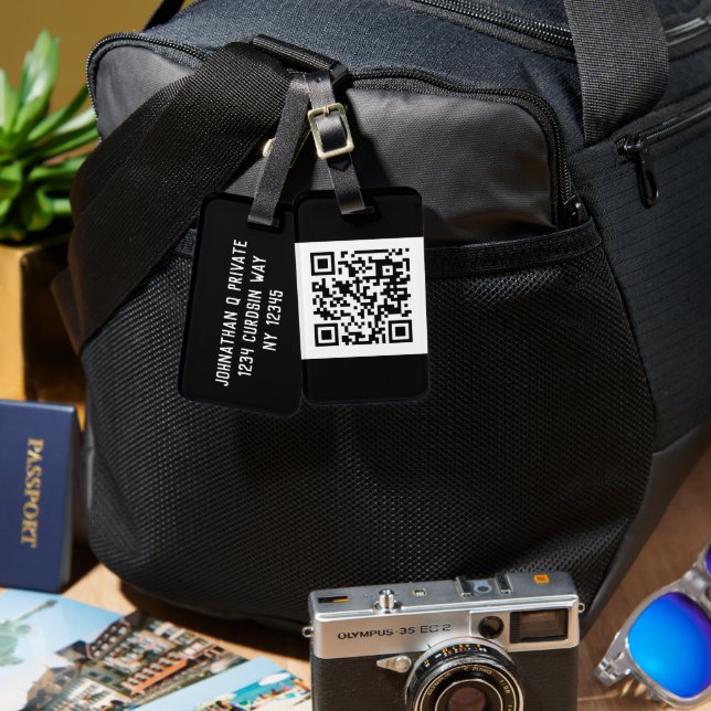 ETIQUETA PARA MALETAS CÓDIGO QR (Anverso & Reverso)