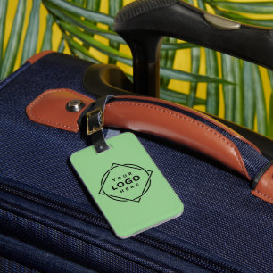 Etiqueta Para Maletas Código QR negro elegante y elegante
