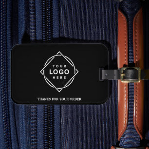 Etiqueta Para Maletas Código QR negro elegante y elegante