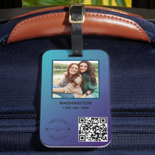 Etiqueta Para Maletas Código Qr Nombre del logotipo comercial Informació
