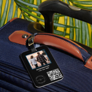 Etiqueta Para Maletas Código Qr Nombre del logotipo comercial Informació