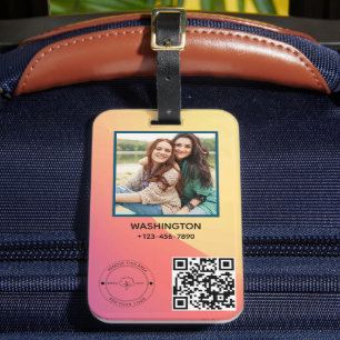 Etiqueta Para Maletas Código Qr Nombre del logotipo comercial Informació