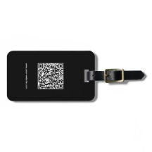 Código QR, nombre e información, negro y blanco, e