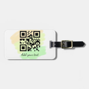 Etiqueta Para Maletas código QR personalizado simple añade el texto del 