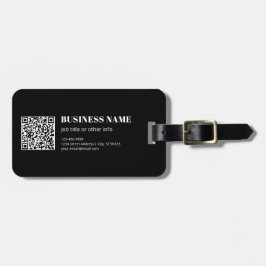 Etiqueta Para Maletas Código QR personalizado y texto retro-moderno edit