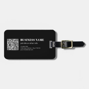 Etiqueta Para Maletas Código QR personalizado y texto retro-moderno edit
