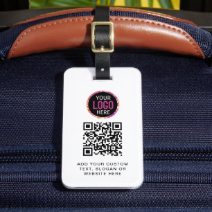 Etiqueta Para Maletas Código QR   Profesional de logotipo empresarial mo