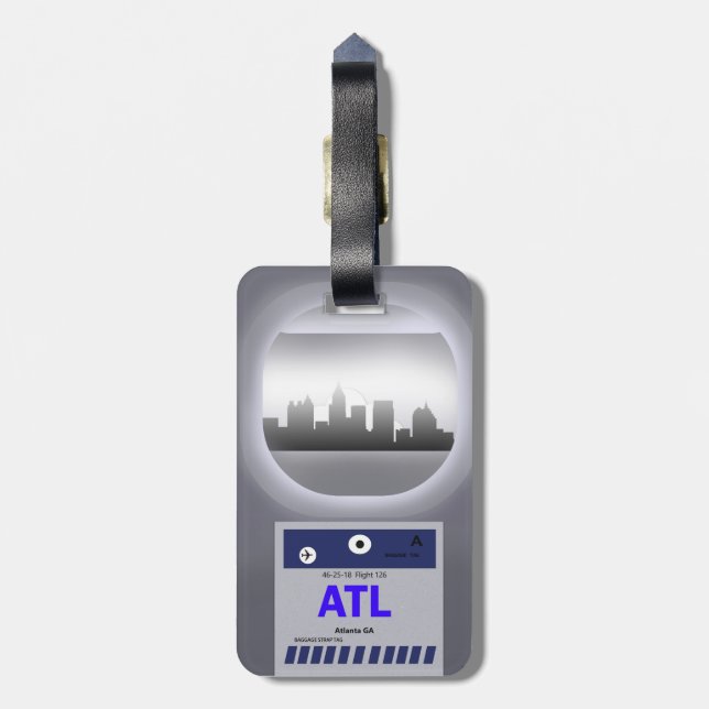 ETIQUETA PARA MALETAS CÓDIGO Y HORIZONTE DE ATL (Atrás Vertical)