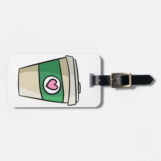 Etiqueta Para Maletas Coffee Love (Frente Horizontal)