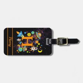 Etiqueta Para Maletas Cohetes Kids-Outer Space