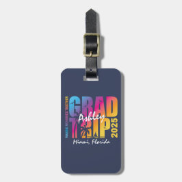 Etiqueta Para Maletas Coincidencia de grupo de viajes de graduación de p