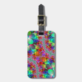 Etiqueta Para Maletas Colas vibrantes de los pavos reales