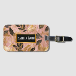 Etiqueta Para Maletas Colección "Boho" popular de oro rosado deja colecc