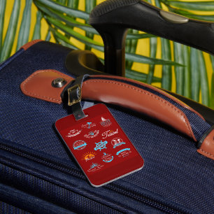 Etiqueta Para Maletas Colección de insignias de viaje náutico vintage