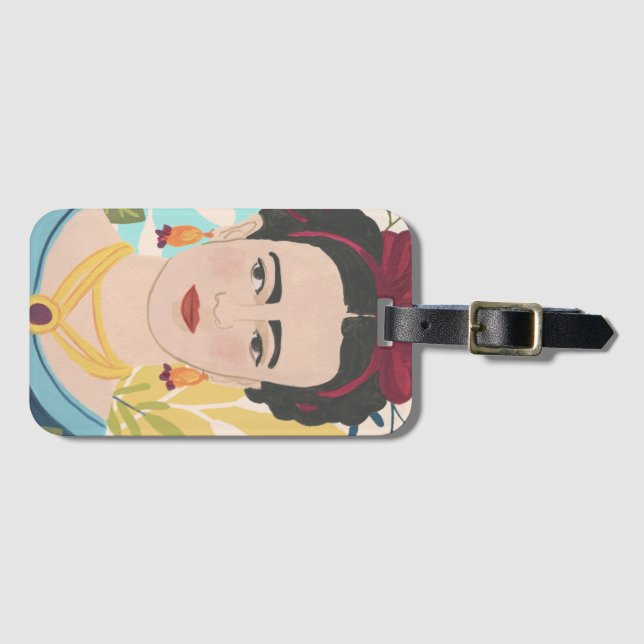 Etiqueta Para Maletas Colección de jardines de Frida (Anverso horizontal)