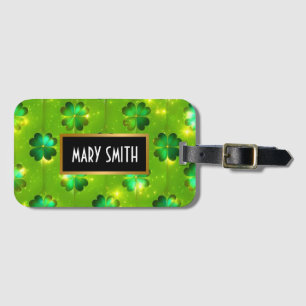 Etiqueta Para Maletas Colección Green Popular St Patrick's Day Clover
