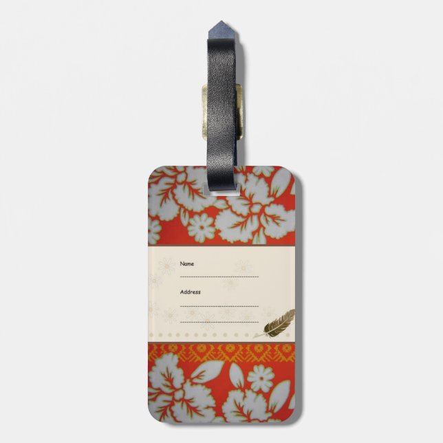 ETIQUETA PARA MALETAS COLECCIÓN HAWAII ALOHA (Atrás Vertical)