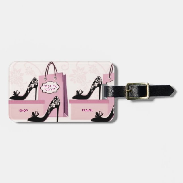 ETIQUETA PARA MALETAS COLECCIÓN REINA DE COMPRAS (Frente Horizontal)