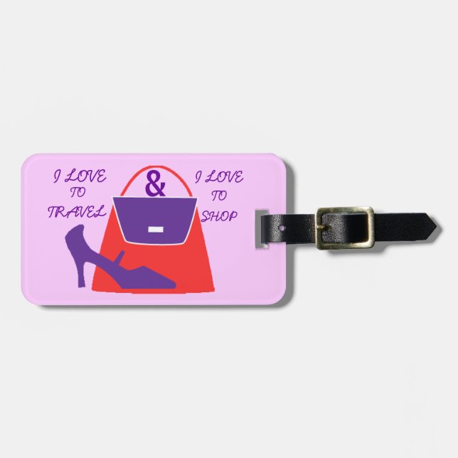 ETIQUETA PARA MALETAS COLECCIÓN REINA DE COMPRAS (Frente Horizontal)