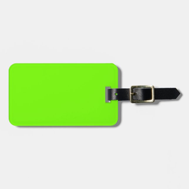 Etiqueta Para Maletas Colección Retro Fluoro Lime-Green (Frente Horizontal)