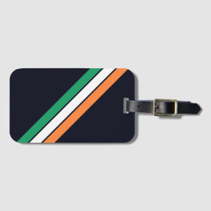 Etiqueta Para Maletas Colegio Antiguo estriba rayas de Carreras retro de