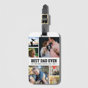 Etiqueta Para Maletas Collage de fotos de moda Guay Best Dad