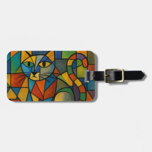 Etiqueta Para Maletas collage de gatos picasso