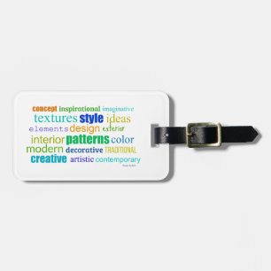 Etiqueta Para Maletas Collage de palabras de diseño