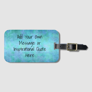 Etiqueta Para Maletas Color de agua azul motivante de oferta Inspiradora