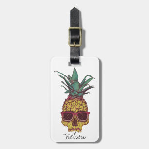 Etiqueta Para Maletas Color de encargo punky de la piña enrrollada