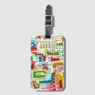 Etiqueta Para Maletas Color geométrico moderno pintado de Brazen-Hand