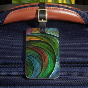 Etiqueta Para Maletas Color Glory Moderno Resumen Patrón de arte elegant