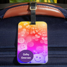Colores arcoiris personalizados Sonrisas burbujas