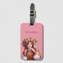 Colores de agua búlgaros de folclore mujeres rojas