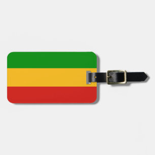 Etiqueta Para Maletas COLORES DE BANDERA RASTAFARI + tu texto