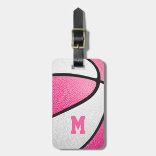Etiqueta Para Maletas colores de equipo blanco rosado personalizados bal