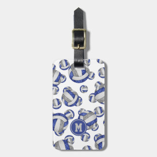 Etiqueta Para Maletas colores de equipo gris azul chicas regalos de vole