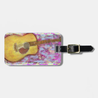 Etiqueta Para Maletas Colores de la guitarra acústica