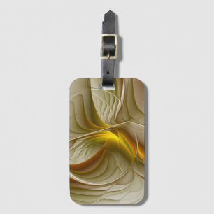 Etiqueta Para Maletas Colores de metales preciosos, arte fractal abstrac