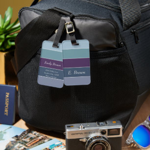 Etiqueta Para Maletas Colores de verano personalizado bandas de bloques